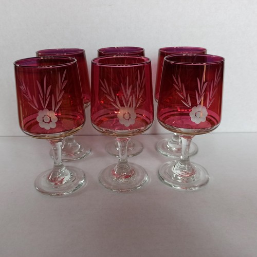Vintage cranberry ruby red - 6,
