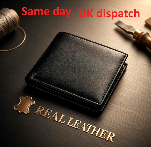 Mens leather wallet soft - leather,