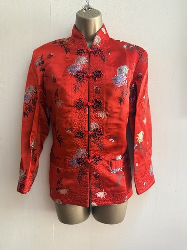 Chinese red satin - red, brocade