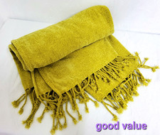 Marks and Spencer Throw / Blanket Ochre Colour Ochre Colour Soft  58 76 inches