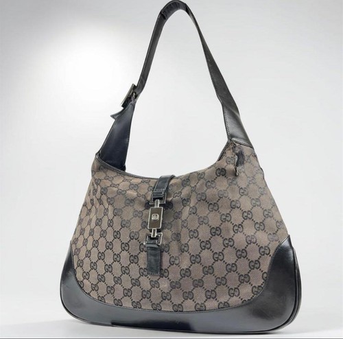 Gucci canvas leather jackie - gg,