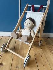 Dinkum Doll 'Sprout' by Olli Ella + Plantoys bag set + Kids Concept Pram