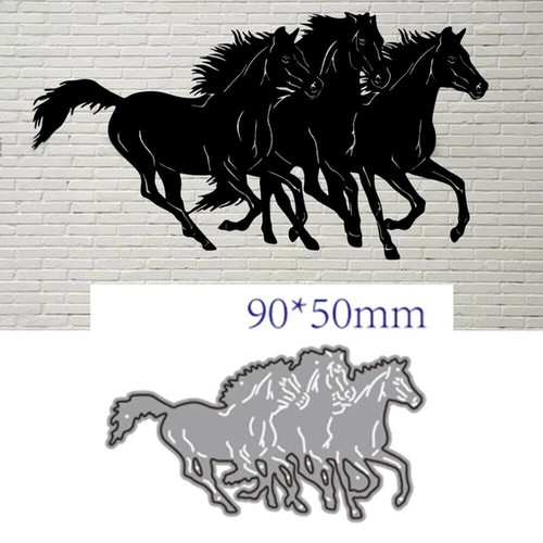 Running horses metal cutting - metal,