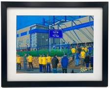 Mansfield Town, Field Mill Stadium.  Framed Football Art Print. 14" x 11" Frame