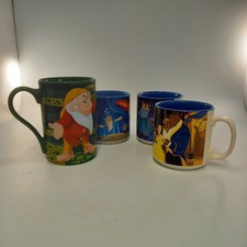 Disney Mug Bundle x 4 Mugs Blue Green Authentic Disney Good