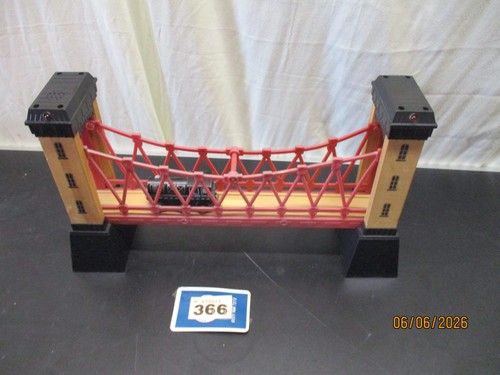 Wooden train track bridge with - wooden,