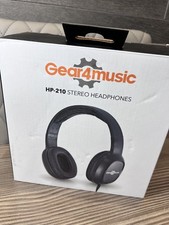 HP-210 Stereo On-Ear Wired Headphones by Gear4music, New Sealed, Aux