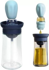 180ml With Brush Portable Olive Oil Dispenser Vinegar Bottle Lead Free Glass