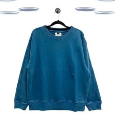 Ex Hush Women’s Sweatshirt Teal Blue Long Sleeve Cotton Relaxed (Defect)