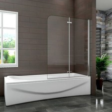 180? Hinged 2 Glass Over Bath