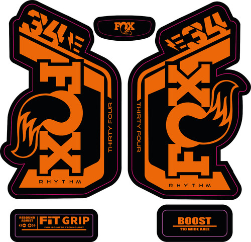 Fox rhythm forks decals - 34,