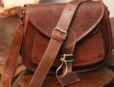 HANDMADE DESIGNER REAL LEATHER SATCHEL SADDLE BAG RETRO RUSTIC VINTAGE LEATHER