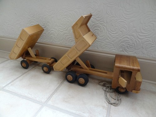 Vintage wooden toy truck - , with