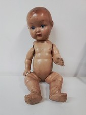 Vintage Baby Doll Hard Plastic Blue Eyes Wear & Tear - #3402
