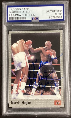 Marvelous marvin hagler signed - marvelous,