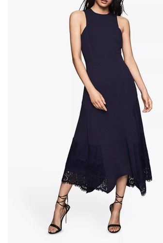 Reiss romi lace back midi - reiss,