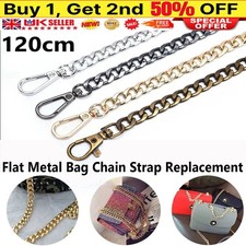 Flat Metal Replacement Chain for Shoulder Bag Handbag Strap Cross Body 120cm UK