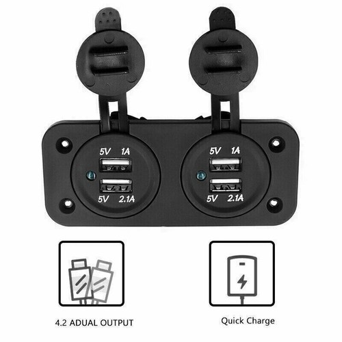 12v double usb socket dual - 12v,