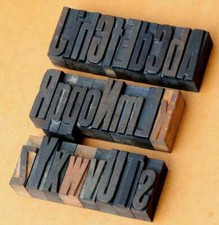 A-Z mixed alphabet letterpress