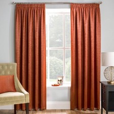 MATRIX PLAIN THERMAL WOVEN BLOCK OUT LINED CURTAINS 3" PENCIL PLEAT  TAPE TOP