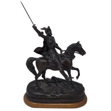 Antique spelter knight - spelter,