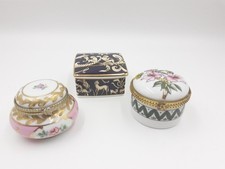 3x Trinket Boxes - Wedgwood Cornucopia, Regal & Unmarked