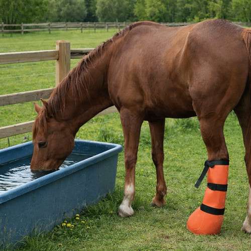 With elastic band horse - with, soaker