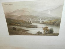 Menai Bridge North Wales - artistic colour postcard (161)