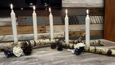 Silver Birch Center Pieces Wedding Christmas Home Decor Candle Holder