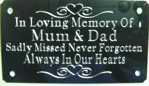 Metal bench memorial plaque - bench,
