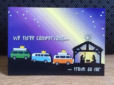 VW Campervan inspired Christmas cards T2 Bay, Split and T25 5 pack