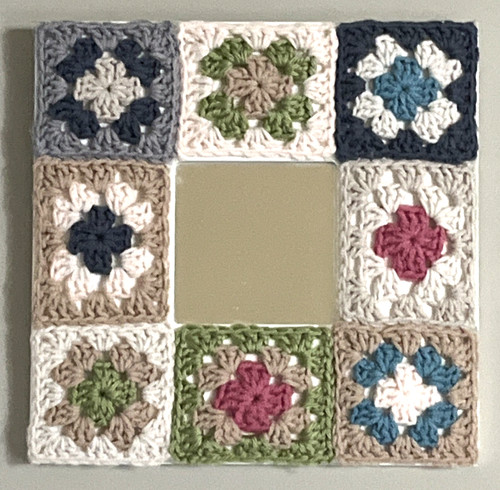 Hand crochet granny square - hand,
