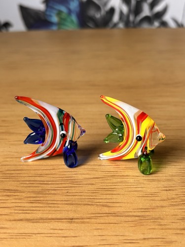 2pcs handmade glass fish - 2pcs, angel