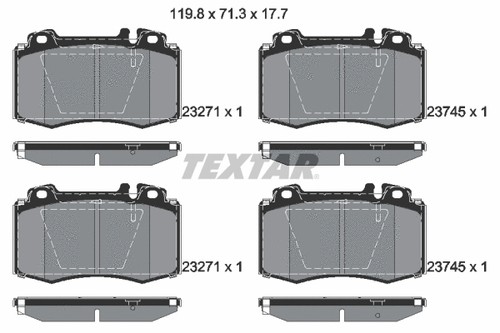 Front brake pad set disc - front,