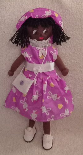 Black brown rag doll - brown, 16