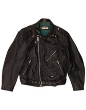 BERTO LUCCI Mens Leather Biker