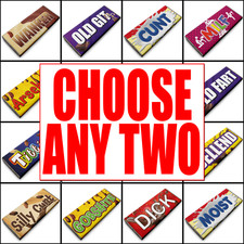 Funny Chocolate Bar Wrappers Rude Joke Novelty Prank Birthday Present Fun Gift
