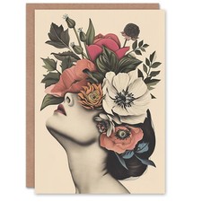 Woman Flower Headdress Vintage