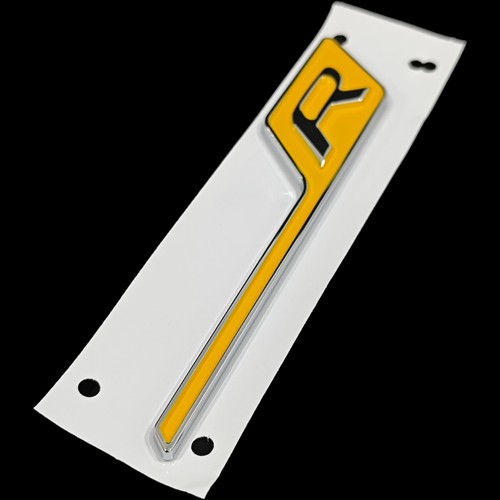 Amg emblem chrome yellow - amg,