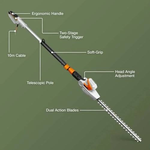 Telescopic pole hedge trimmer - pole,