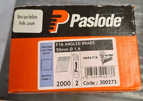 Paslode f16 angled brads 50mm - paslode,