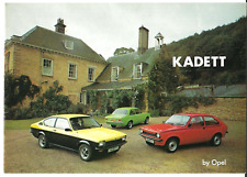 Opel Kadett C 1976-1977 UK Market Sales Brochure Saloon City Estate Coupe GT/E