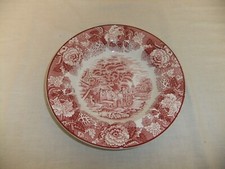 Woods Ware - English Scenery - PINK - vintage ironstone tableware - 6C6C #