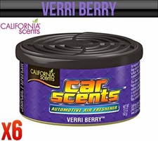 6 Pack of California Scents Monterey Vanilla Car & Home Air Freshener Can Style
