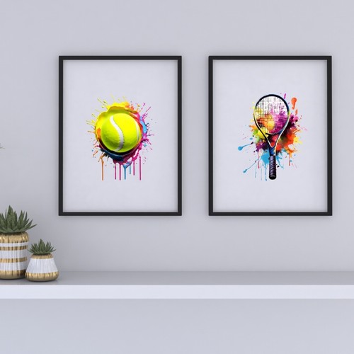 Tennis themed wall - tennis,