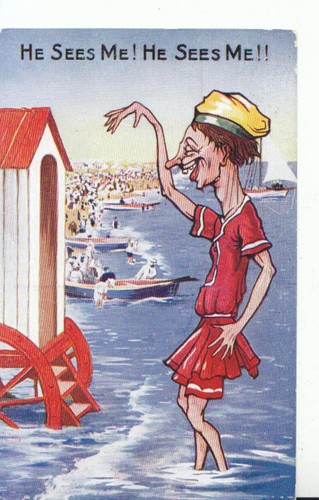 Comic postcard seaside - comic, postcard:
