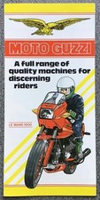 MOTO GUZZI Motocycles Sales Brochure 1980s Le Mans V35 Imola V65 Custom V65TT