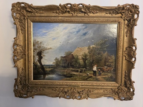 Oil board painting - oil,