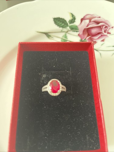 Ruby red gemstone ring - ruby, with