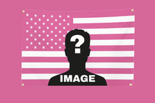 CUSTOM PINK AMERICAN FLAG - PERSONALISED PINK AMERICAN FLAG. 4 EYELETS.